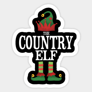 Country Elf Matching Family Group Christmas Party Pajamas Sticker